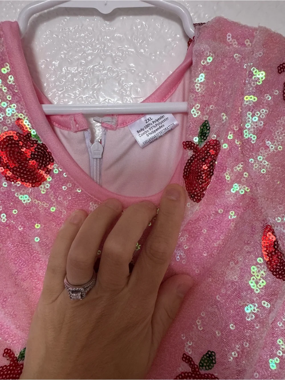 H&M shimmering pink